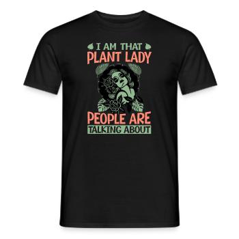 Je suis la plante dont les gens parlent - pl - T-shirt homme - noir - Devant - AI Model Male 178 light (178cm)