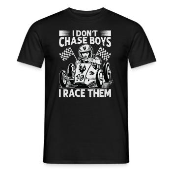 I Don't Chase Boys I Race Them - Racing - Race Car - Men's T-Shirt - black - Front - AI Model Male 178 light (178cm)