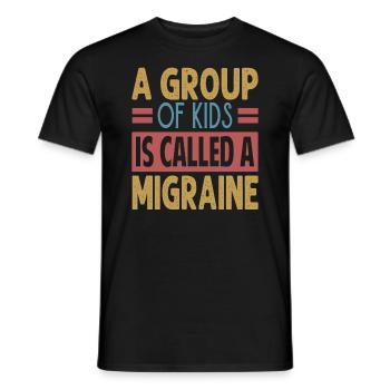 Un groupe d’enfants s’appelle une migraine - Funny Teach - T-shirt homme - noir - Devant - AI Model Male 178 light (178cm)