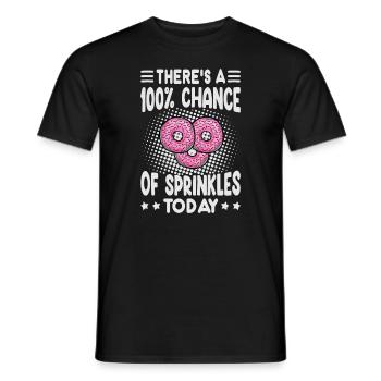 Il y a 100% de chances de saupoudrer aujourd’hui - Sweet D - T-shirt homme - noir - Devant - AI Model Male 178 light (178cm)