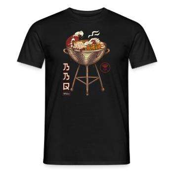 Barbecue - BBQ - Grilling - Japanese Ramen Style - Männer T-Shirt - Schwarz - Vorne - AI Model Male 178 light (178cm)