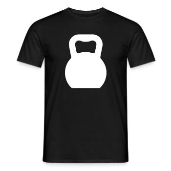 Kettlebell - Men's T-Shirt - black - Front - AI Model Male 178 light (178cm)