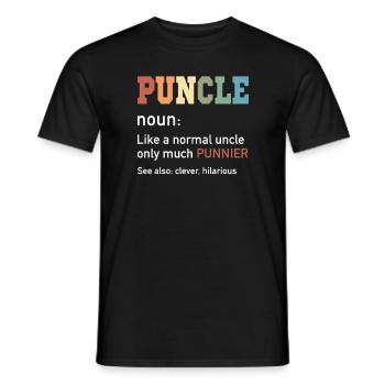 Puncle Oncle Normal Beaucoup Punnier Drôle Oncle - T-shirt homme - noir - Devant - AI Model Male 178 light (178cm)