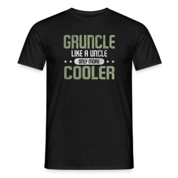 Gruncle Like A Normal Uncle Only Much Cooler - Men's T-Shirt - black - Front - AI Model Male 178 light (178cm)
