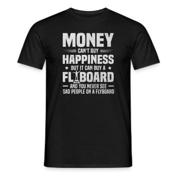 L’argent ne peut pas acheter le bonheur peut acheter Flyboard - T-shirt homme - noir - Devant - AI Model Male 178 light (178cm)