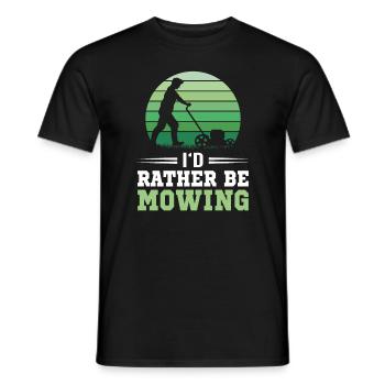 Je préfère tondre, drôle de tondeuse à gazon - T-shirt homme - noir - Devant - AI Model Male 178 light (178cm)