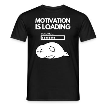 motivation loaded funny saying tired gift - Men's T-Shirt - black - Front - AI Model Male 178 light (178cm)