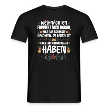 Weihnachten Bestes Geschenk Liebevoller Papa Haben - Männer T-Shirt - Schwarz - Vorne - AI Model Male 178 light (178cm)