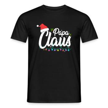 Papa Claus Noël Père Noël Père Noël Homme de famille - T-shirt homme - noir - Devant - AI Model Male 178 light (178cm)