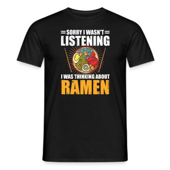 Ramen amateur de nourriture japonaise Ramen Nouilles - T-shirt homme - noir - Devant - AI Model Male 178 light (178cm)
