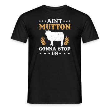 Sheep Rider Ain't Mutton going to Stop Us Gift - T-shirt homme - noir - Devant - AI Model Male 178 light (178cm)