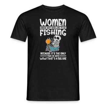 Les pêcheuses pêchent seulement la fois où il dit Big One - T-shirt homme - noir - Devant - AI Model Male 178 light (178cm)