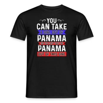 Take Girl Out Of Panama Can’t Take Panama Out Girl - T-shirt homme - noir - Devant - AI Model Male 178 light (178cm)