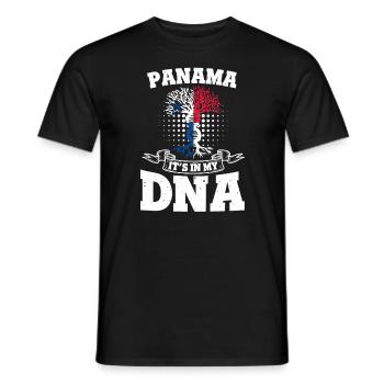 Le Panama est mon ADN Drapeau panaméen Arbre de vie - T-shirt homme - noir - Devant - AI Model Male 178 light (178cm)
