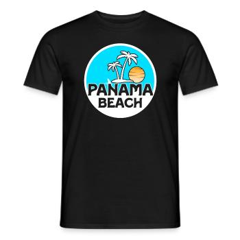 Panama Beach Sunshine Palmiers Terres tropicales - T-shirt homme - noir - Devant - AI Model Male 178 light (178cm)