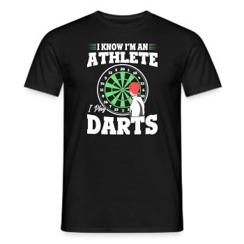 fléchettes Sportsman Joueur de fléchettes Athlète Jouer aux fléchettes - T-shirt homme - noir - Devant - AI Model Male 178 light (178cm)