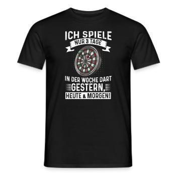 Dart Dartspielen Darttraining Spiele 3 Tage - Männer T-Shirt - Schwarz - Vorne - AI Model Male 178 light (178cm)