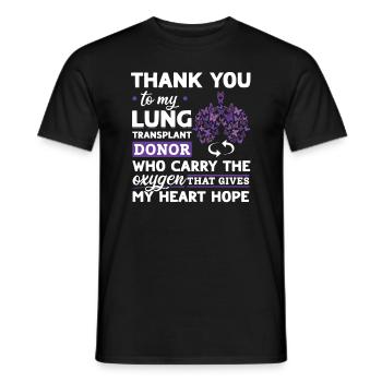 Lung Trasplantation Lung Donor Organ Gift - Men's T-Shirt - black - Front - AI Model Male 178 light (178cm)
