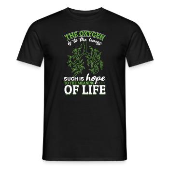 Poumon donneur Branches Oxygène Poumons Espoir Vie - T-shirt homme - noir - Devant - AI Model Male 178 light (178cm)