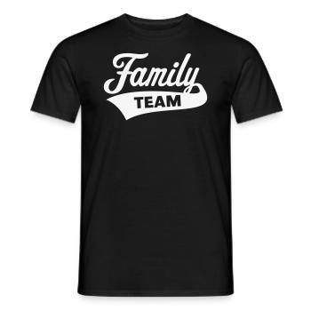 Family Team (White) - Men's T-Shirt - black - Front - AI Model Male 178 light (178cm)