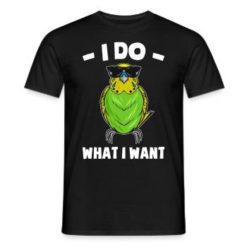 Budgerigar Pet Bird | Birds Gift Ideas - Men's T-Shirt - black - Front - AI Model Male 178 light (178cm)