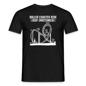 Roller Coaster Ride Of Emotions Looping Geschenk - Männer T-Shirt - Schwarz - Vorne - AI Model Male 178 light (178cm)