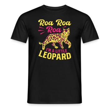 Bengal Cat Leopard Cat breed House tiger - Men's T-Shirt - black - Front - AI Model Male 178 light (178cm)