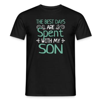 Vater & Sohn Kleinkind Werdender Papa Söhne - Männer T-Shirt - Schwarz - Vorne - AI Model Male 178 light (178cm)