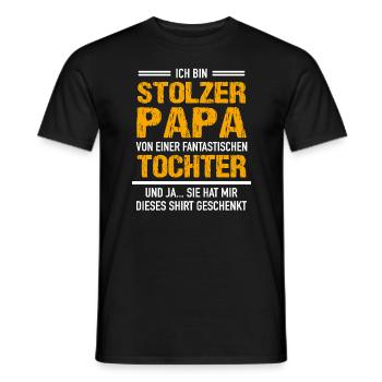 Stolzer Vater Fantastischen Tochter Vatertag - Männer T-Shirt - Schwarz - Vorne - AI Model Male 178 light (178cm)