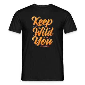 Pura Vida Costa Rica Keep The Wild In You - Männer T-Shirt - Schwarz - Vorne - AI Model Male 178 light (178cm)