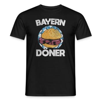 Leberkas Bayern Döner Leberkäse Brötchen Geschenk - Männer T-Shirt - Schwarz - Vorne - AI Model Male 178 light (178cm)