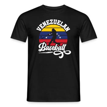 Venezuela Baseballspieler Baseball Meisterschaft - Männer T-Shirt - Schwarz - Vorne - AI Model Male 178 light (178cm)