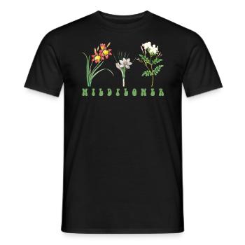 Blume - Männer T-Shirt - Schwarz - Vorne - AI Model Male 178 light (178cm)