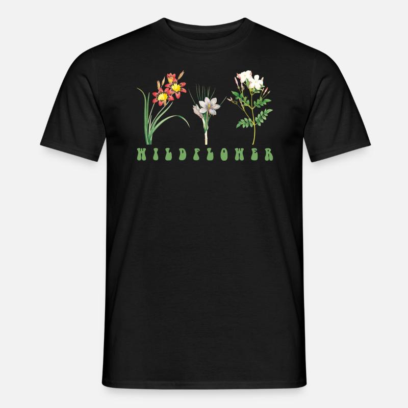 Blume - Männer T-Shirt - Schwarz