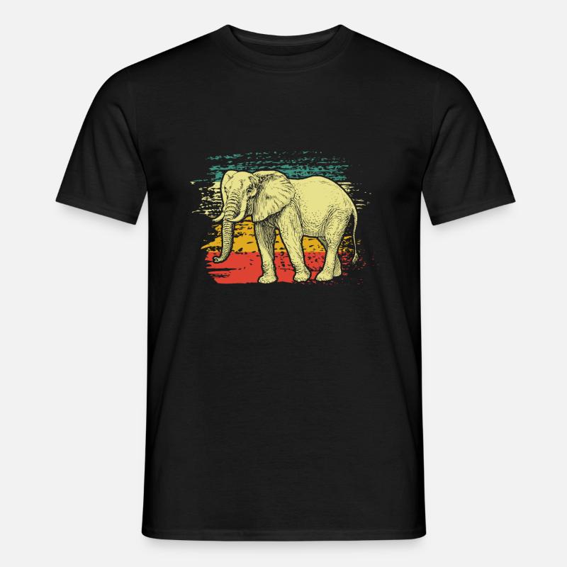 Elefant - Männer T-Shirt - Schwarz