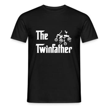 The Twinfather Zwillinge Dad Papa - Männer T-Shirt - Schwarz - Vorne - AI Model Male 178 light (178cm)
