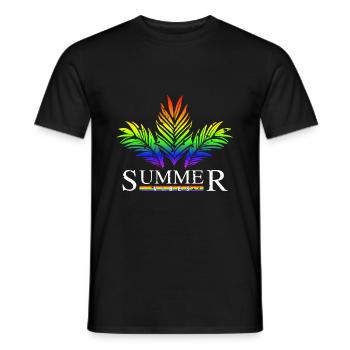 Summer Vibes pride rainbow flag LGBT - Men's T-Shirt - black - Front - AI Model Male 178 light (178cm)