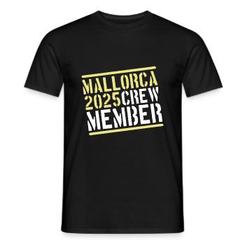 Mallorca 2025 Crew - Männer T-Shirt - Schwarz - Vorne - AI Model Male 178 light (178cm)