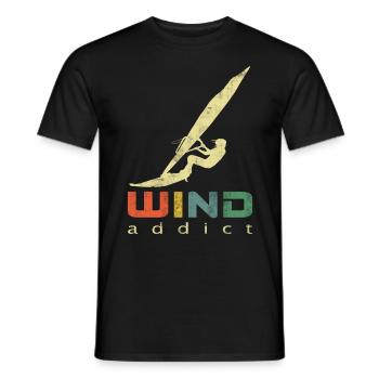 Planche à voile Planchiste Surf surfeur - T-shirt homme - noir - Devant - AI Model Male 178 light (178cm)