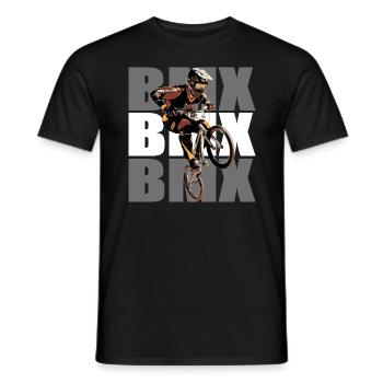 Vélo BMX - T-shirt homme - noir - Devant - AI Model Male 178 light (178cm)