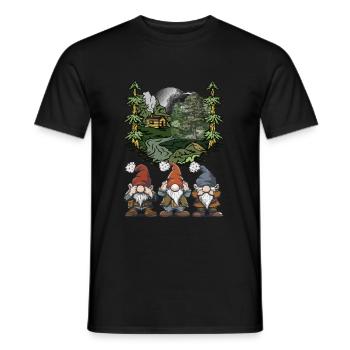 Waldbewohner Märchenfigur Fantasy Zwerge Märchen - Männer T-Shirt - Schwarz - Vorne - AI Model Male 178 light (178cm)