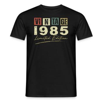 Jahrgang 1985 Original 1985 Jubiläumsgeschenk - Männer T-Shirt - Schwarz - Vorne - AI Model Male 178 light (178cm)