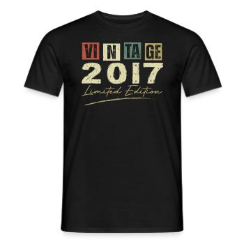 Jahrgang 2017 Original Geburtstagsgeschenk 2017 - Männer T-Shirt - Schwarz - Vorne - AI Model Male 178 light (178cm)