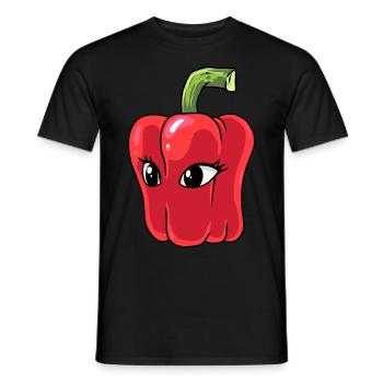 Poivrons Poivrons Légumes Végétarien Cuisinier Chefs - T-shirt homme - noir - Devant - AI Model Male 178 light (178cm)