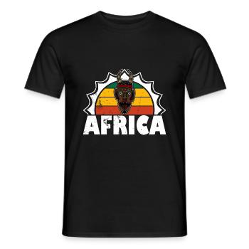Africa Mask African Afro History - Men's T-Shirt - black - Front - AI Model Male 178 light (178cm)