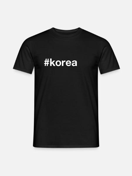 KOREA Hashtag - Männer T-Shirt - Schwarz