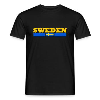 Schweden Flagge - Männer T-Shirt - Schwarz - Vorne - AI Model Male 178 light (178cm)