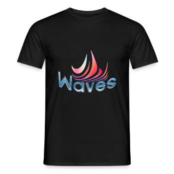 Conception de vagues - T-shirt homme - noir - Devant - AI Model Male 178 light (178cm)