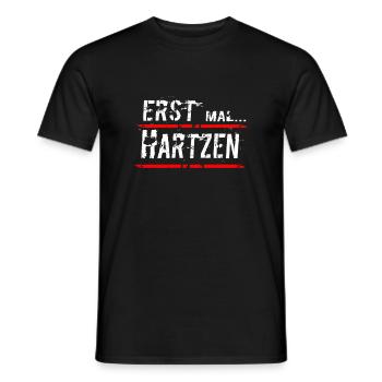 Hartzen - Männer T-Shirt - Schwarz - Vorne - AI Model Male 178 light (178cm)