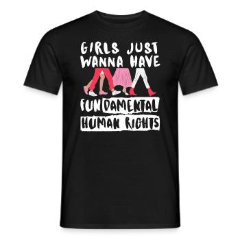 Womens Rights Women Graphic - Men's T-Shirt - black - Front - AI Model Male 178 light (178cm)